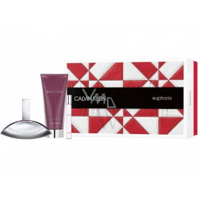 Calvin Klein Euphoria perfumed water for women 100 ml + perfumed water 10 ml + body lotion 200 ml, gift set