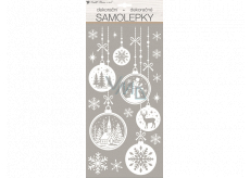 Christmas white sticker with glitter 18 x 40 cm