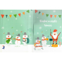 Albi Playing card in the envelope For Christmas Greeting card with a snowman Jingle bells Small children's choir Duration 14.8 x 21 cm