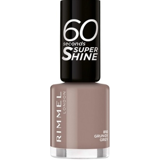 Rimmel London 60 Seconds Super Shine Nail Polish 810 Grungy Grey 8 ml