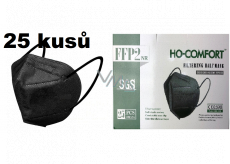 HO-Comfort Respirator oral protective 5-layer FFP2 face mask Black 25 pieces