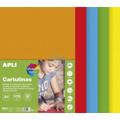 Apli Colored Papers A4 Assorted Bright Colors 170 g 50 Sheets