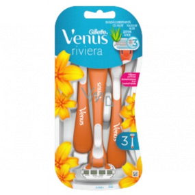 Gillette Venus Riviera disposable razor 3 blades, 3 pieces for women