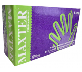 Maxter Hygienic disposable latex hypoallergenic powdered gloves, size XL, box 100 pieces