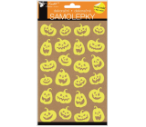 Glow-in-the-dark Halloween stickers with smiling pumpkins 14 x 25 cm