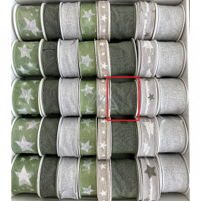Ditipo Fabric ribbon with wire Green 2 mx 40 mm