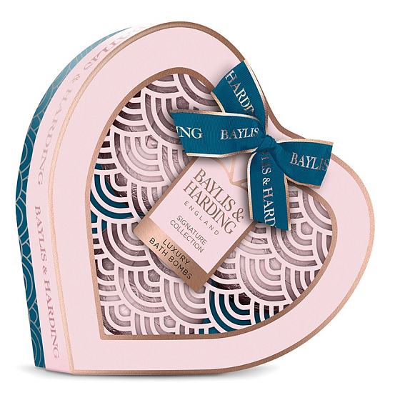 Baylis & Harding Jojoba, vanilla & almond oil bath fizz bomb 3 x 120 g, cosmetic set for women