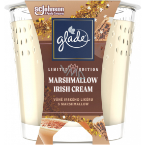 Glade Marshmallow Irish Cream scented Irish liqueur and marshmallow scented candle in glass, burning time up to 38 hours 129 g