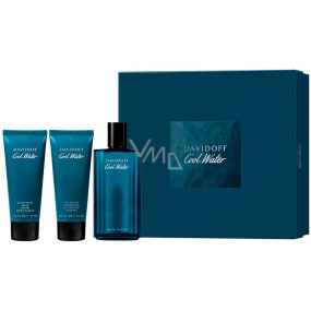 Davidoff Cool Water Men Eau de Toilette 125 ml + Shower Gel 75 ml + After Shave Balm 75 ml, gift set for men