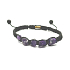 Amethyst raw bracelet natural stone, hand knitted, adjustable size, stone of kings and bishops