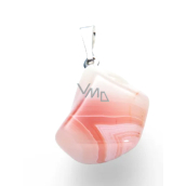 Agate pink Botswana Troml pendant natural stone, 2,2 - 3 cm, 1 piece