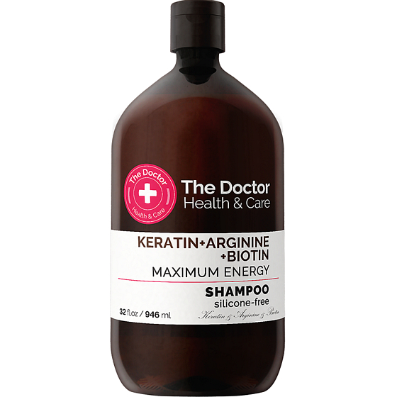 The Doctor Health & Care Keratin + Arginine + Biotin Maximum Energy keratin shampoo for strengthening and shine 946 ml
