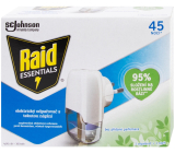 Raid Essentials electric vaporizer with liquid refill against mosquitoes 45 nights 27 ml