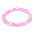 Opalit pink matt bracelet elastic, synthetic stone ball 6 mm / 16 cm, for children, wishing and hope stone