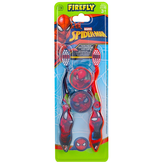 Marvel Spiderman toothbrush with cap for kids 2 pieces
