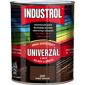 Industrol S2013 universal gloss top coat for metal and wood, 2320 coffee brown, 750 ml