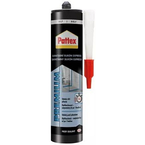 PATTEX Sanitary Silicone Express, white, 280 ml
