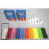Cake candles with holders White 15 pieces