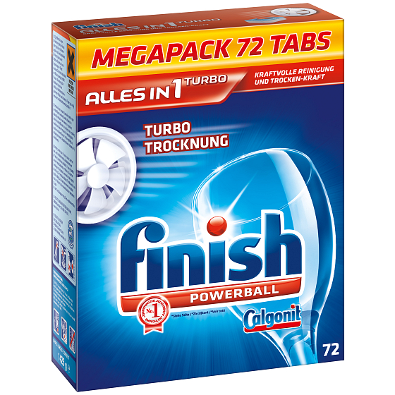 Calgonit Finish All-in-1 Turbo dishwasher tablets 72 pieces