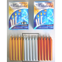 Romantic Light Christmas Candle Box Burning 90 Minutes Metallic Silver 12 Pieces