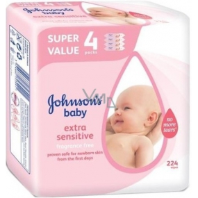 Johnsons Baby Extra Sensitive Wet wipes 224 pieces