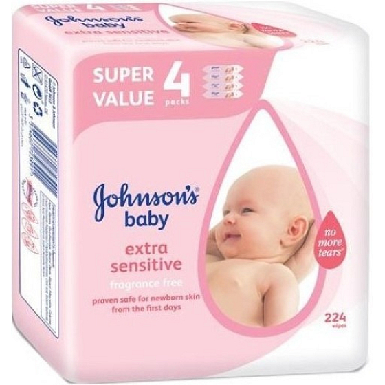Johnsons Baby Extra Sensitive Wet wipes 224 pieces