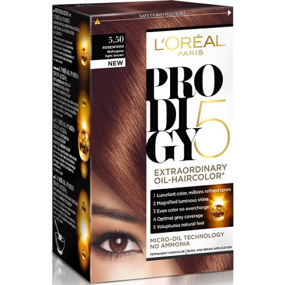 Loreal Prodigy 5 Hair Color 5.50 Light Brown Mahogany