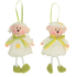 Sheep with a green ribbon for hanging 15 cm