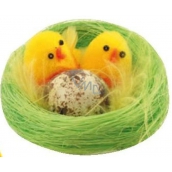 Plush chicks in a green nest 6 cm 1 piece