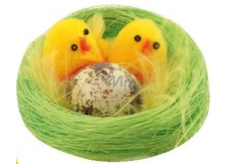 Plush chicks in a green nest 6 cm 1 piece