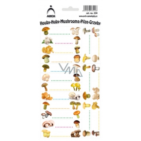 Arch Jar stickers Mushrooms 18 labels