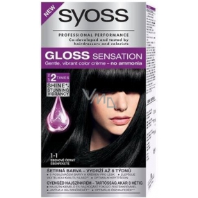 Syoss Gloss Sensation Gentle hair color without ammonia 1-1 Ebony black 115 ml