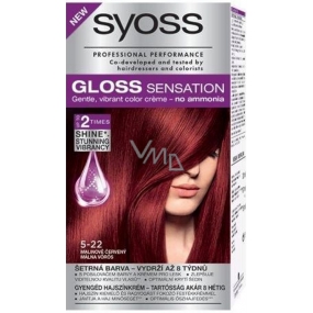 Syoss Gloss Sensation Gentle hair color without ammonia 5-22 Raspberry red 115 ml