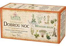 Grešík Devatero bylin Dobrou noc bylinný čaj pro brzký spánek 20 x 1 g