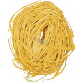 Raffia yellow colored bast for decoration 30 g