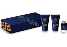 Versace Dylan Blue EdT 5 ml men's eau de toilette + Shower Gel 25 ml + After Shave Balm 25 ml
