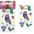 Colorful children's tattoo decals with glitters Birds 10.5 x 6 cm