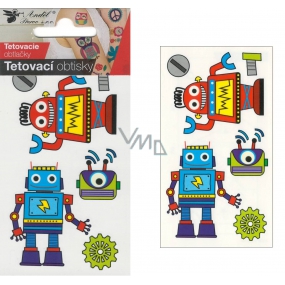 Tattoo decals colored children's Robots 10.5 x 6 cm
