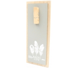Nekupto Home Decor Wooden Board with Clip Grey 30 x 12 cm
