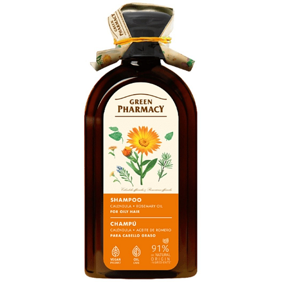 Green Pharmacy Calendula and Rosemary Oil Shampoo for Normal to Oily Hair 350 ml