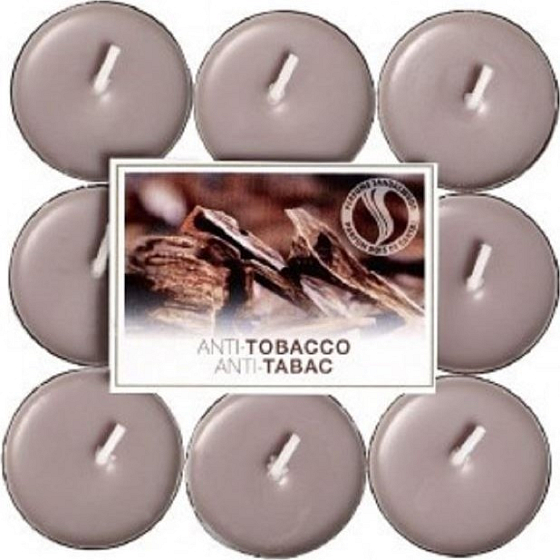 Bolsius Aromatic Anti-tobacco - Anti-tobacco scented tea candles 18 pieces, burning time 4 hours