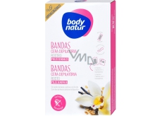 Body Natur Oat flowers with vanilla epilation wax face tape for sensitive skin 12 pieces + epilation wipes 2 pieces