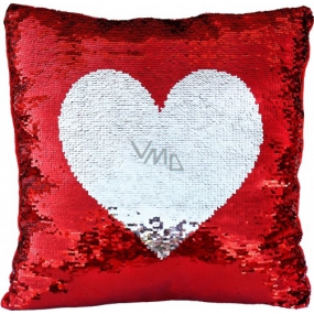 Albi Pillow with sequins Heart 37 x 37 x 10 cm