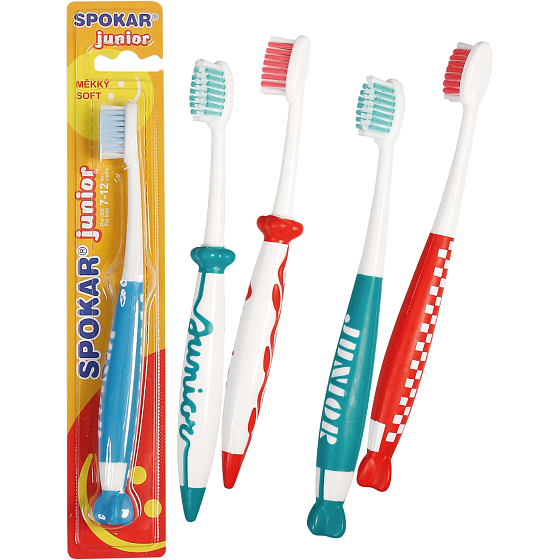 Spokar 3433 Junior soft toothbrush straight cut from 7 to 12 years