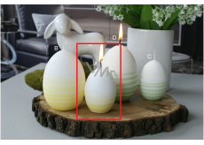 Lima Aromatic Spiral Freesia candle yellow egg small 40 x 60 mm 1 piece