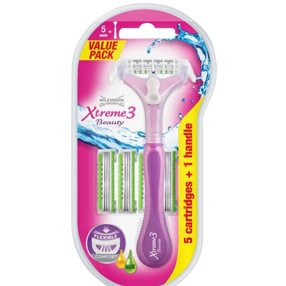 Wilkinson Lady Xtreme 3 Beauty Hybrid razor for women 5 pieces