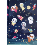 Albi Glow-in-the-Dark Lined Notebook Animal Astronauts 20.9 x 14.6 x 2 cm