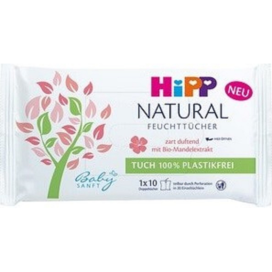 HiPP Babysanft Natural Sensitive cleaning wet wipes for children 10 pieces
