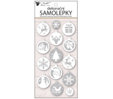 Christmas stickers plastic flasks with glitter 10 x 21 cm