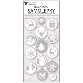 Christmas stickers plastic flasks with glitter 10 x 21 cm